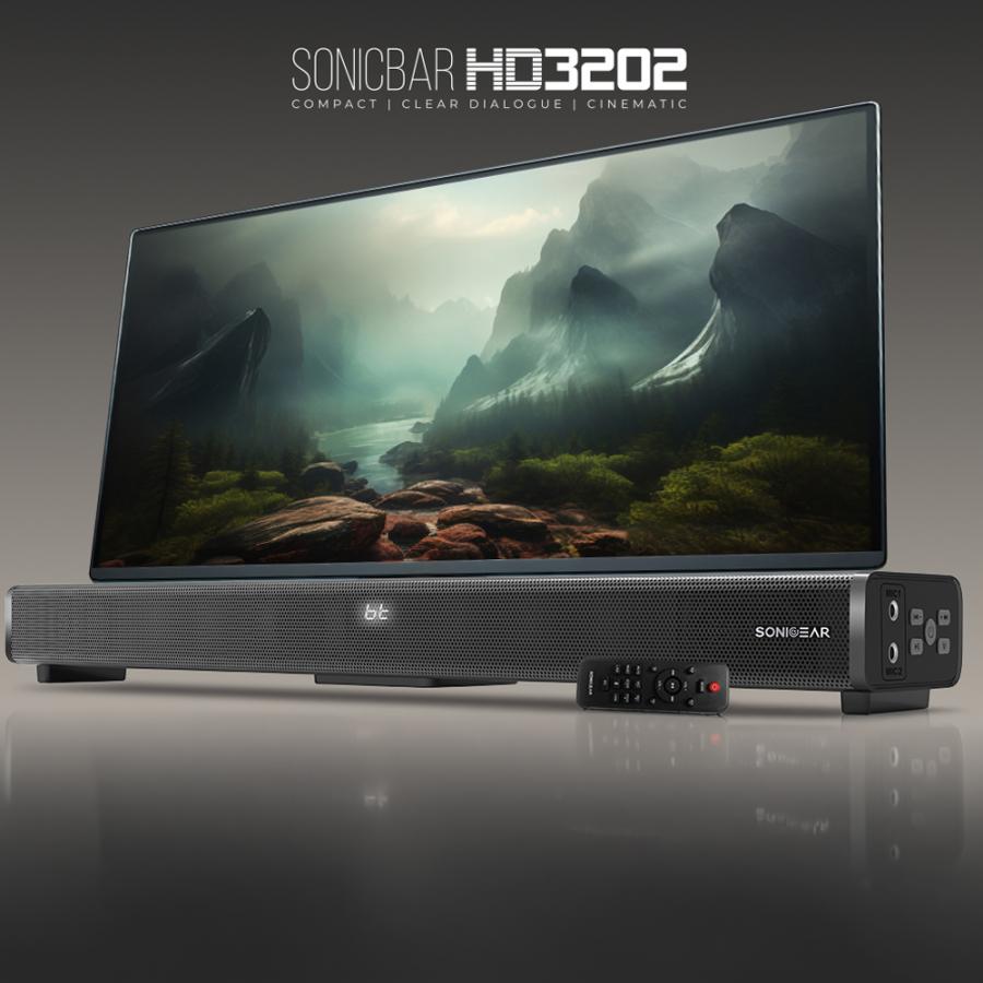 SONICGEAR BT V5.0 CH2.0 M2W AIRBASS-X SOUND BAR HD3202 BLACK
