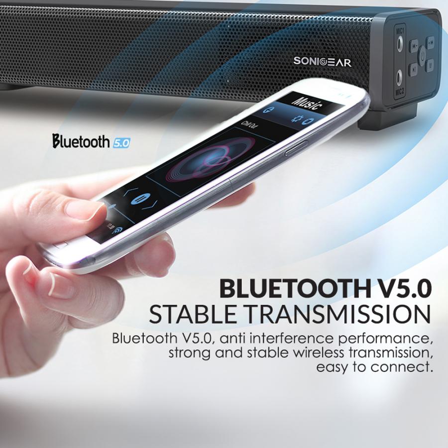 SONICGEAR BT V5.0 CH2.0 M2W AIRBASS-X SOUND BAR HD3202 BLACK