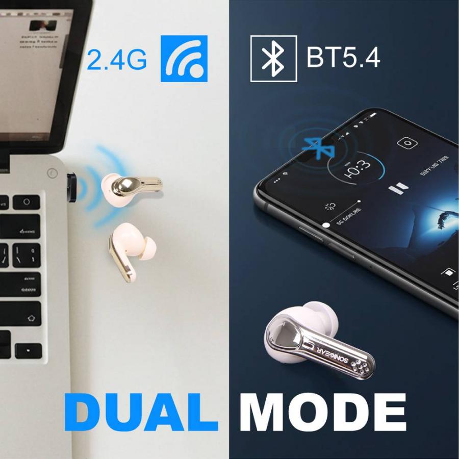 SONICGEAR DUAL MODE 2.4G/BT5.4 SUPERIOR 4MICS ANC/ENC EARPUMP XP2 OBSIDIAN