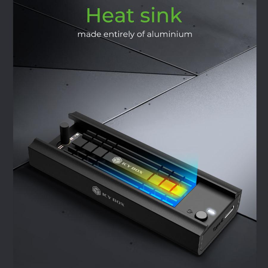 ICY BOX TYPE-C/USB 3.2 M.2 NVMe & SATA DOCKING TOOLESS BLACK