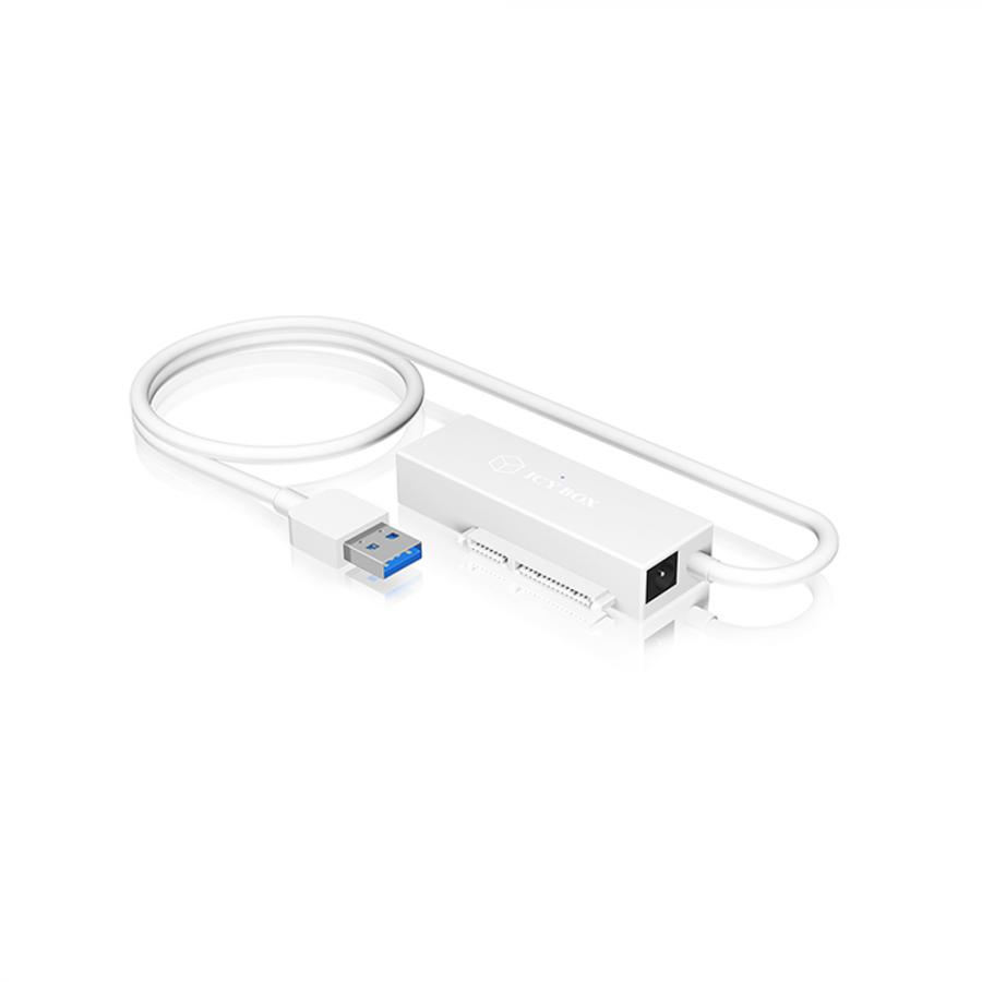 ICY BOX PLASTIC ENCLOSURE USB 3.2 ADAPTER FOR 2.5' & 3.5' SATA III WITH 8x CARD HOLDER
