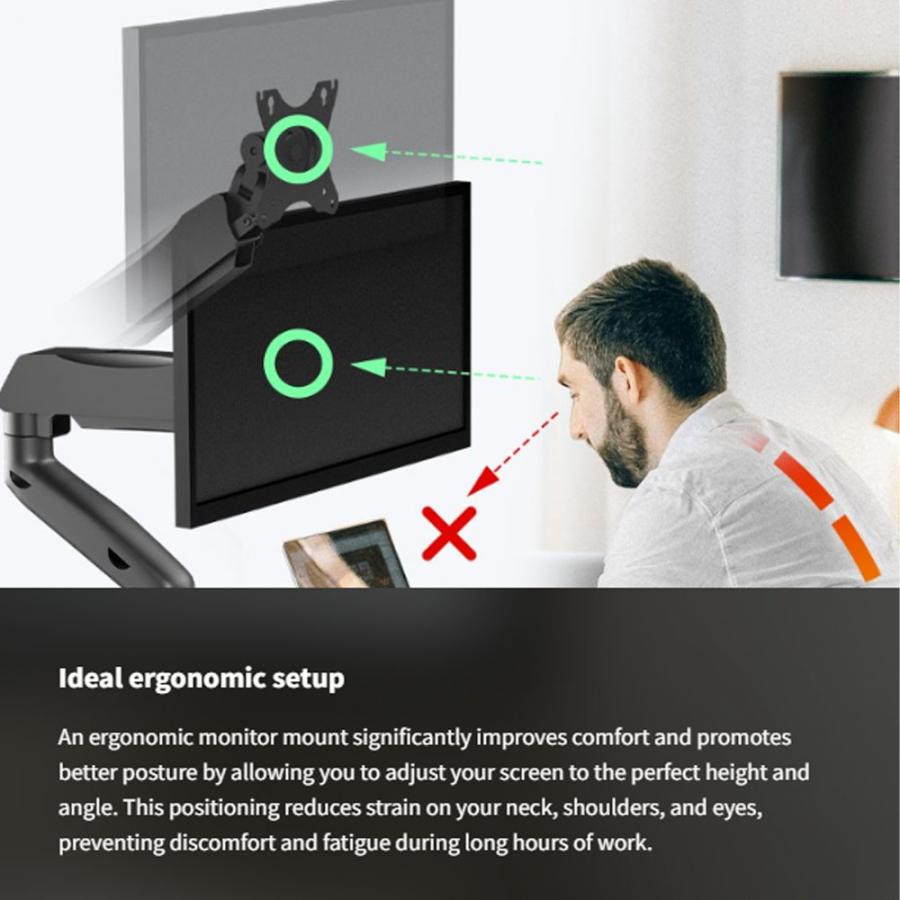 ICY BOX SINGLE MONITOR STAND FOR MONITORS UP TO 32' 2-9KG VESA MAX100X100