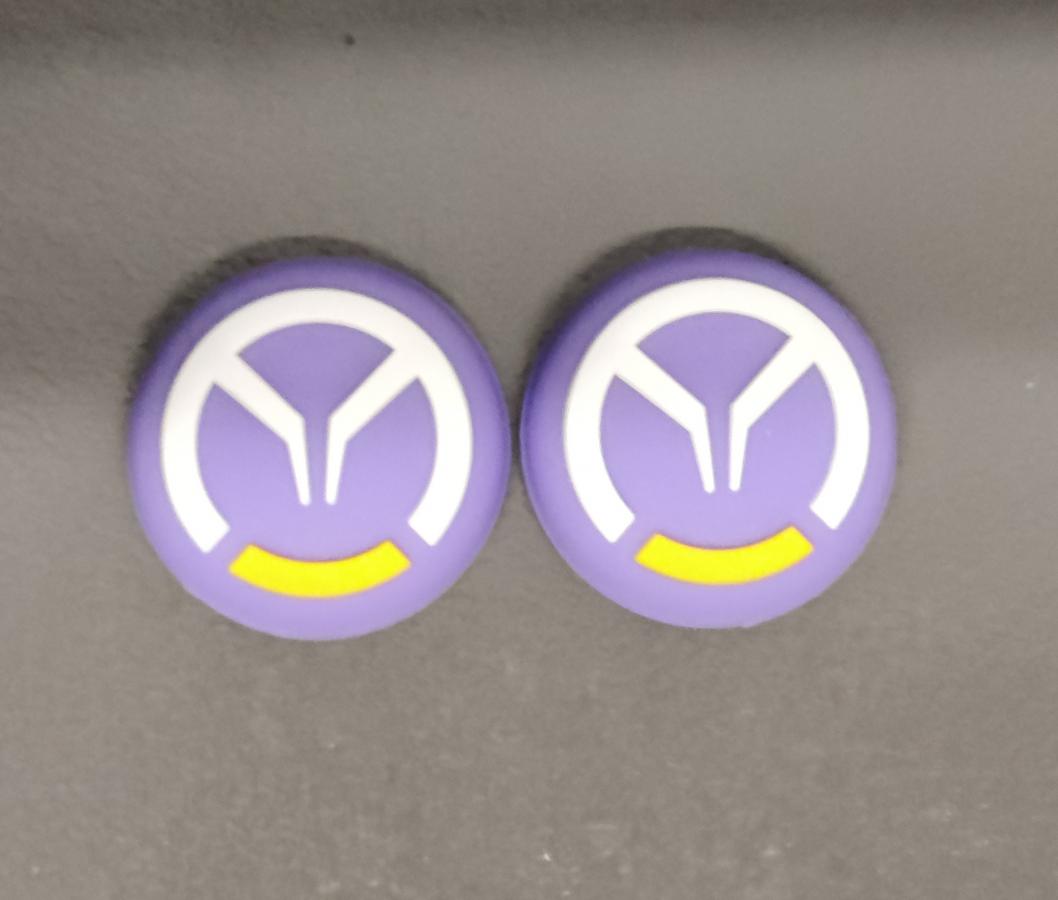Thumb Grips Overwatch For PS4/PS5/XONE/XBSX/PS3/X360 2pcs Bulk NEW (Purple)
