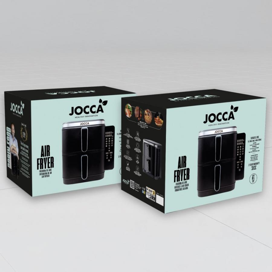 JOCCA 11L DOUBLE AIR FRYER BLACK