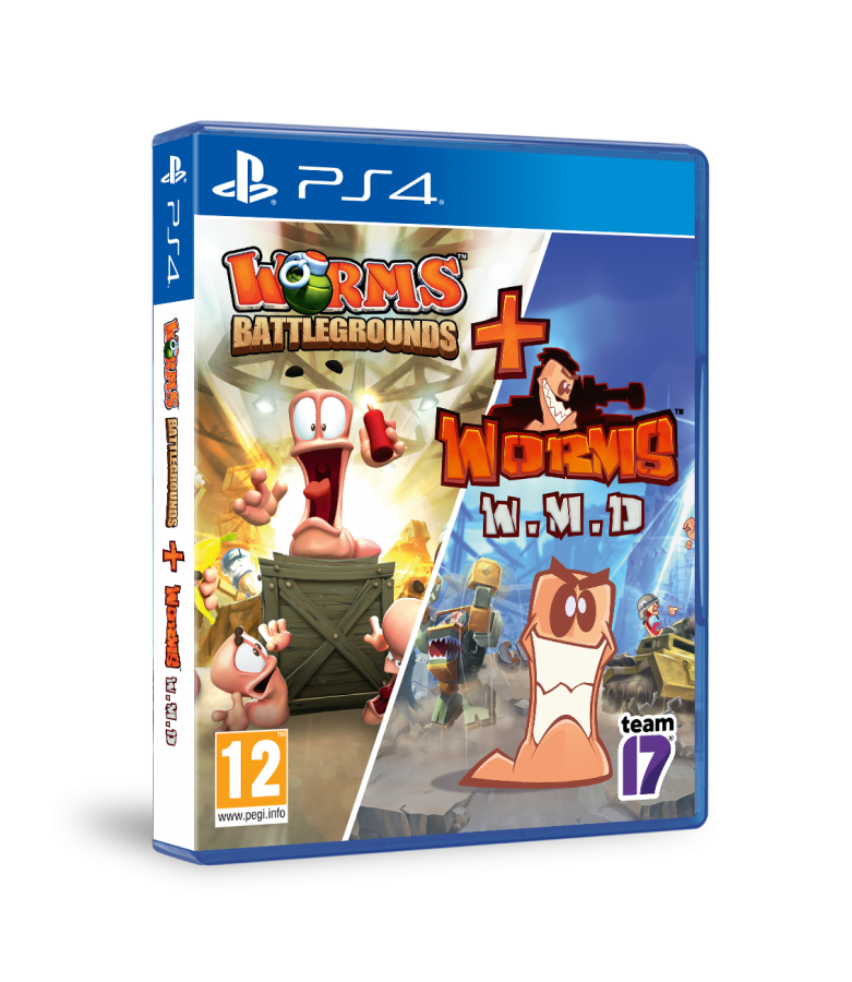 Worms Battlegrounds + Worms Weapons Of Mass Destruction PS4 NEW