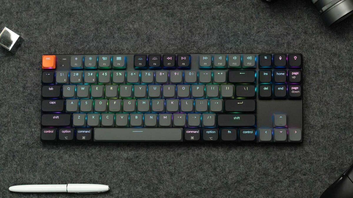 Keychron K1 V6 (K1X-B1) QMK Wireless Mechanical Keyboard Red Switch RGB 80% US Layout
