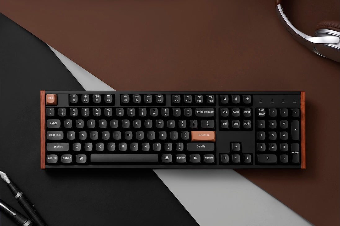 Keychron K10 HE (K10H-F1) Special Wood Edition Wireless Magnetic Hall Effect RGB Keyboard 100% US