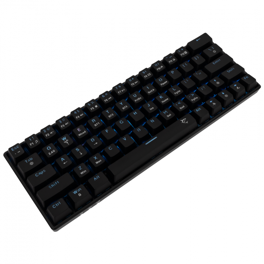 WHITE SHARK WIRELESS/BT/TYPE-C MECHANICAL KEYBOARD RED SWITCH GK-003111 US BLACK