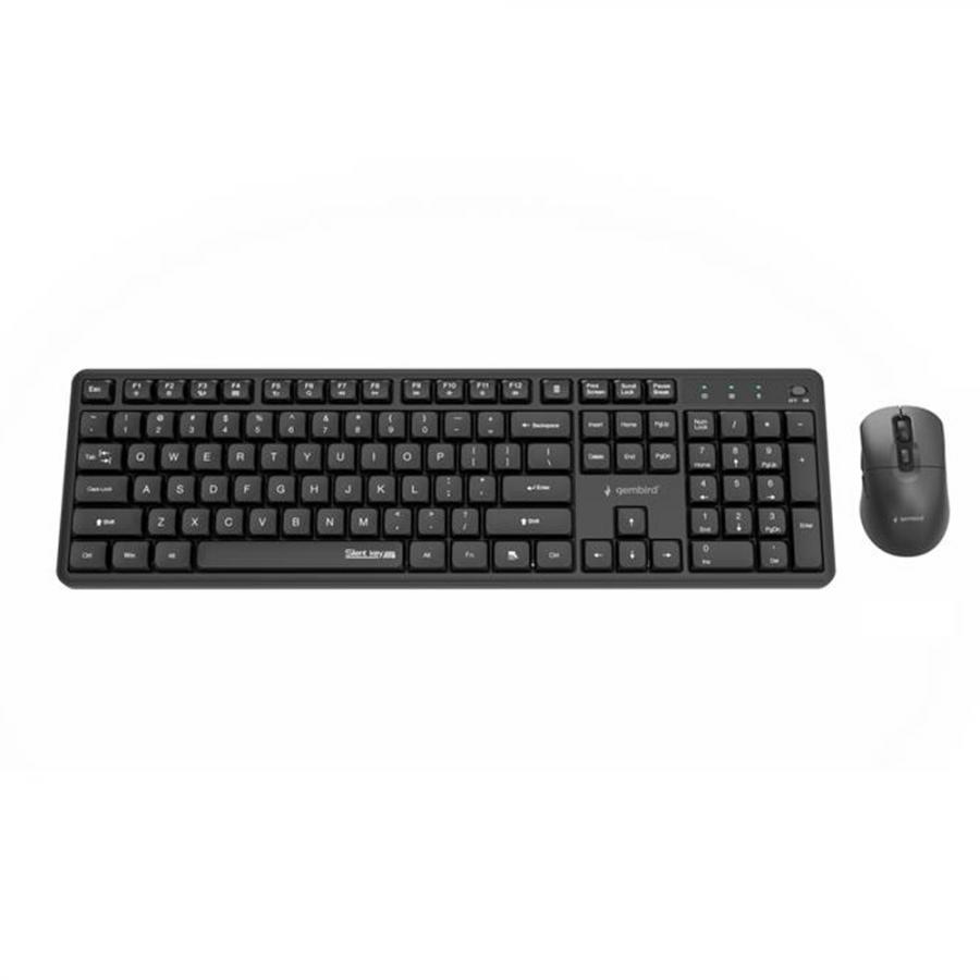 GEMBIRD SILENT KEY PRO BUSINESS WIRELESS DESKTOP SET US LAYOUT BLACK