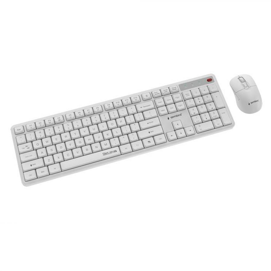 GEMBIRD SILENT KEY PRO BUSINESS WIRELESS DESKTOP SET US LAYOUT WHITE