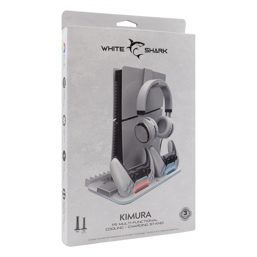 WHITE SHARK PS5 COOLING PAD + 2 CHARGING DOCK SLIM PS5-DZ504 KIMURA-2