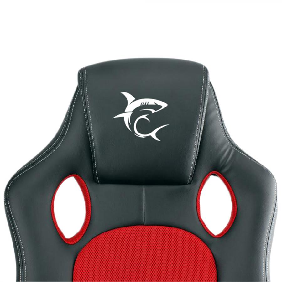 WHITE SHARK GAMING CHAIR KINGS THRONE BLACK/RED