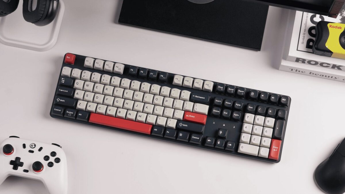 Keychron J5 (KJ5-H1Z) QMK Wireless Mechanical Keyboard Red Switch Hot-Swap RGB 100% US Dark Blue