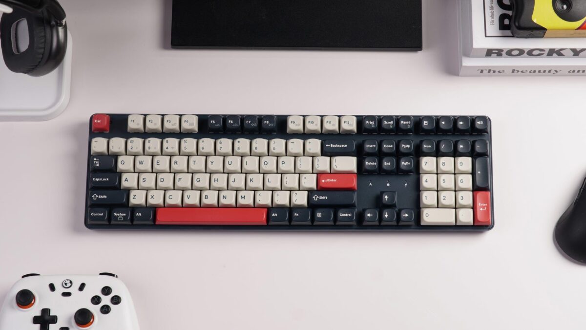 Keychron J5 (KJ5-H1Z) QMK Wireless Mechanical Keyboard Red Switch Hot-Swap RGB 100% US Dark Blue