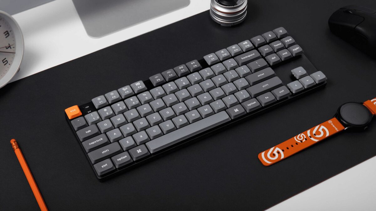 Keychron K1 Max (K1M-H1) ANSI 80% TKL Black Full Assembled Red Switch RGB Hot-Swap Wired Low Profile