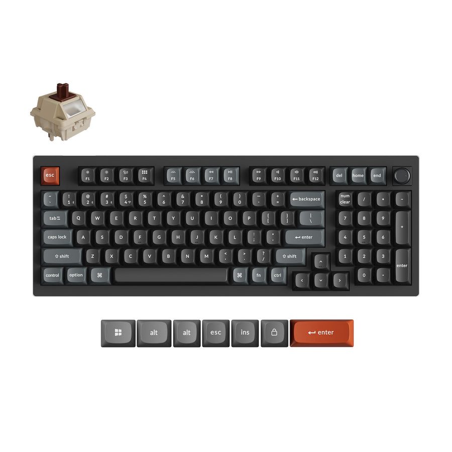 Keychron V5 Ultra (V5U-D3) QMK/VIA Wireless Custom Mechanical Keyboard Brown Switch RGB 96% US