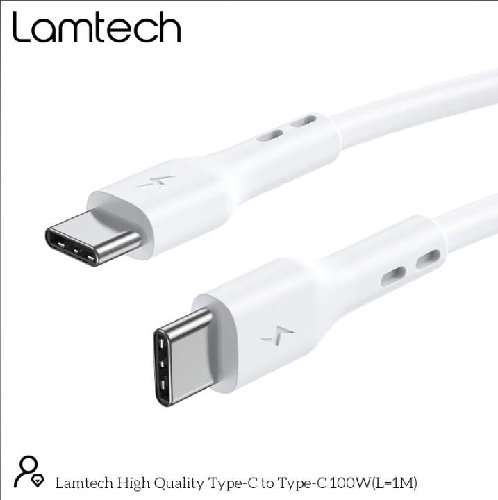 Lamtech Cable Type C to Type C 100W Fast Charge 1M (LAM023657)