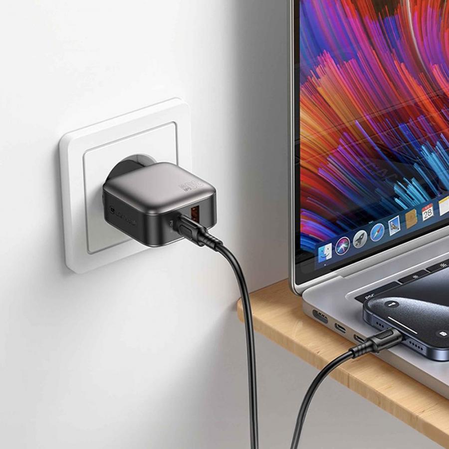 LAMTECH DUAL PORT GaN CHARGER PD30W GREY