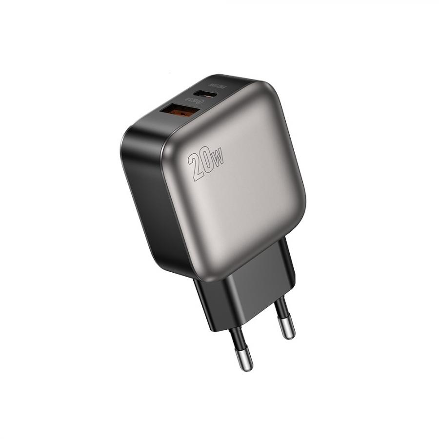 LAMTECH DUAL PORT QC3.0 CHARGER PD20W GREY