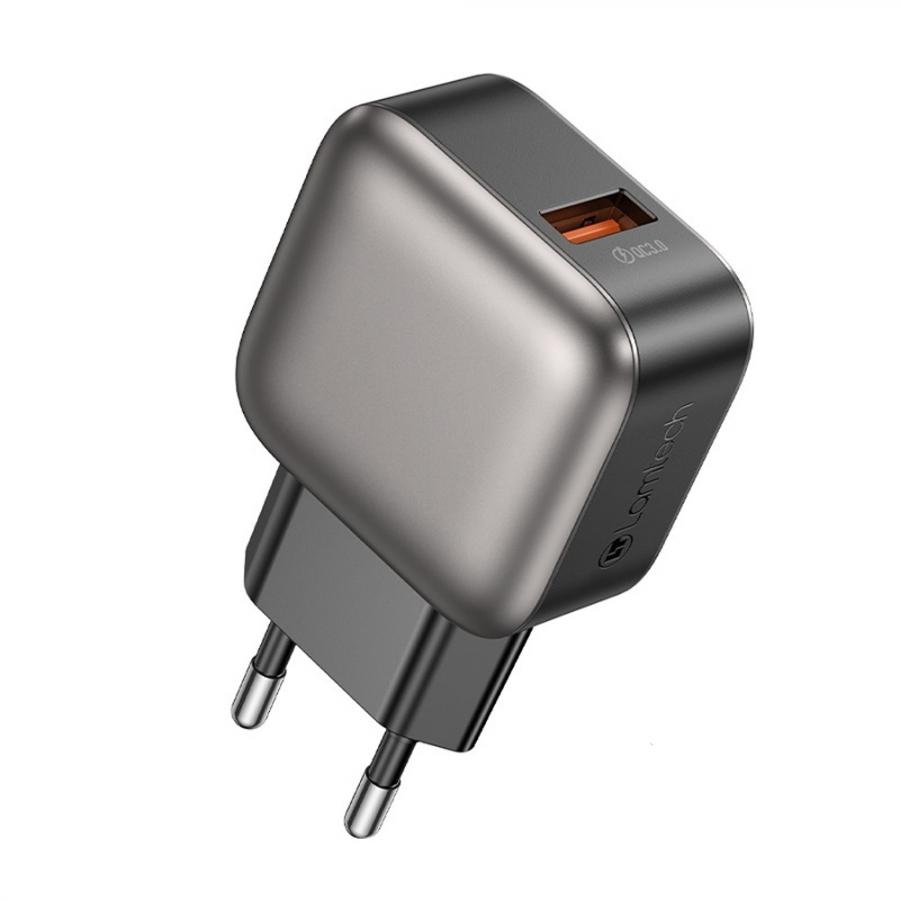 LAMTECH SINGLE USB PORTABLE QC3.0 CHARGER 18W GREY