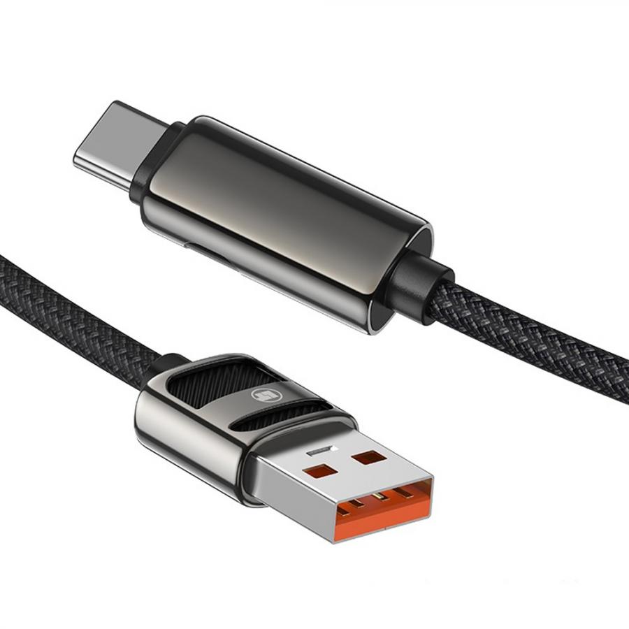 LAMTECH USB TO TYPE-C 5A HIGH POWER DISPLAY CHARGE & DATA CABLE 66W 1.2M BLACK
