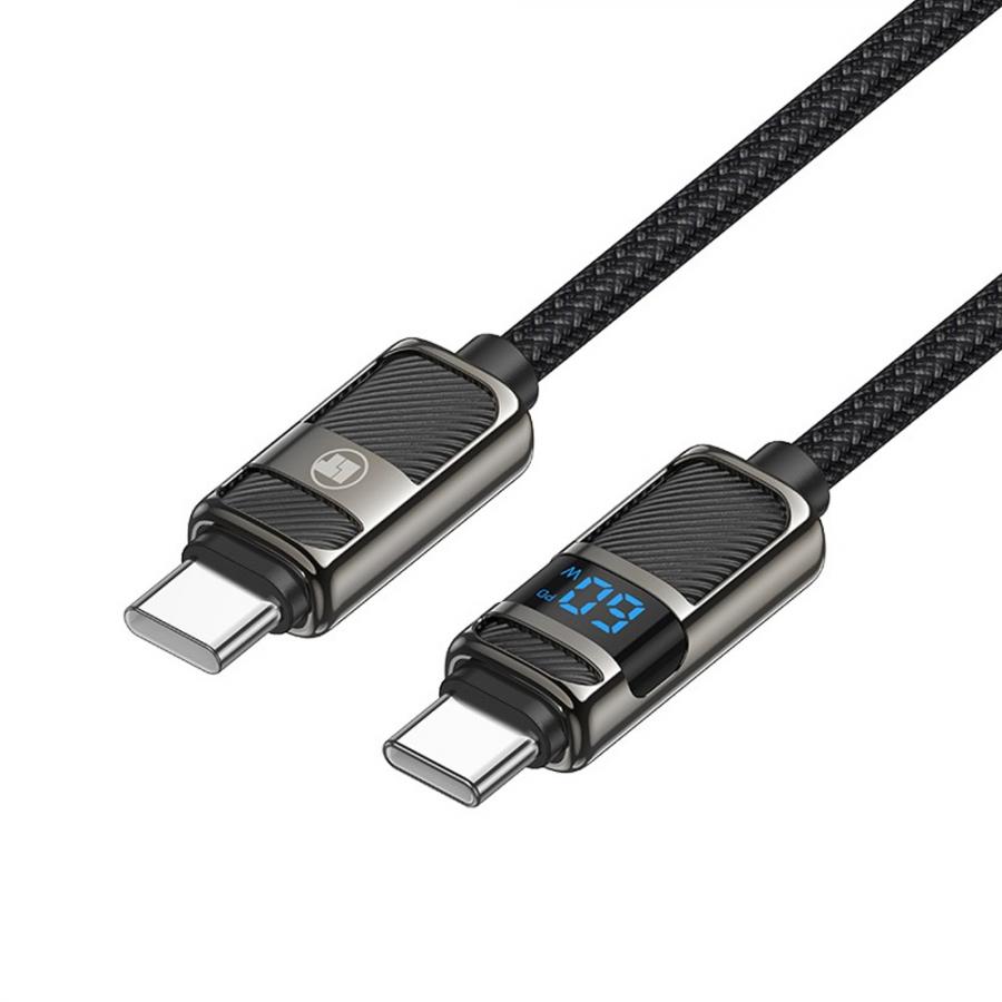 LAMTECH TYPE-C TO TYPE-C 3A HIGH POWER DISPLAY CHARGE & DATA CABLE 60W 1.2M BLACK