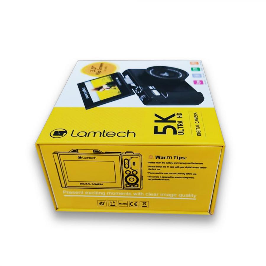 LAMTECH 5K FLIP DIGITAL CAMERA WIFI BLACK