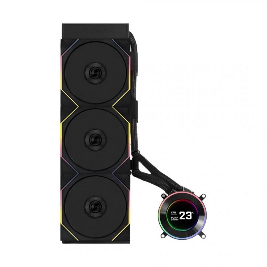 Lian Li HydroShift II LCD-C 360 RGB TL FLEX fan Black - AIO CPU Liquid Cooler with TL RGB Fans