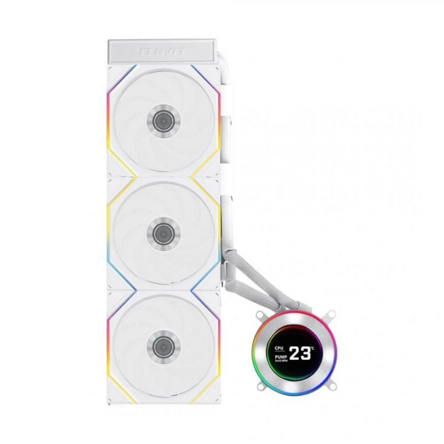 Lian Li HydroShift II LCD-C 360 RGB TL FLEX fan White - AIO CPU Liquid Cooler with TL RGB Fans