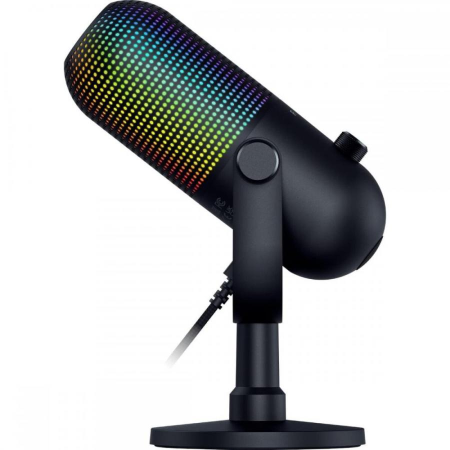 RAZER Seiren V3 Chroma 32 Bit Black - USB RGB Mic - AI Audio Processing - Noise Isolation - Mute