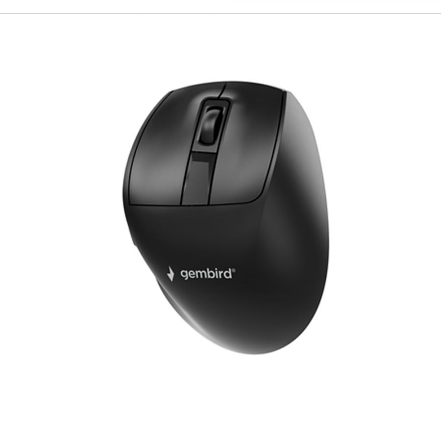 GEMBIRD TRIPLE-MODE 9-BUTTON WIRELESS ERGONOMIC MOUSE BLACK