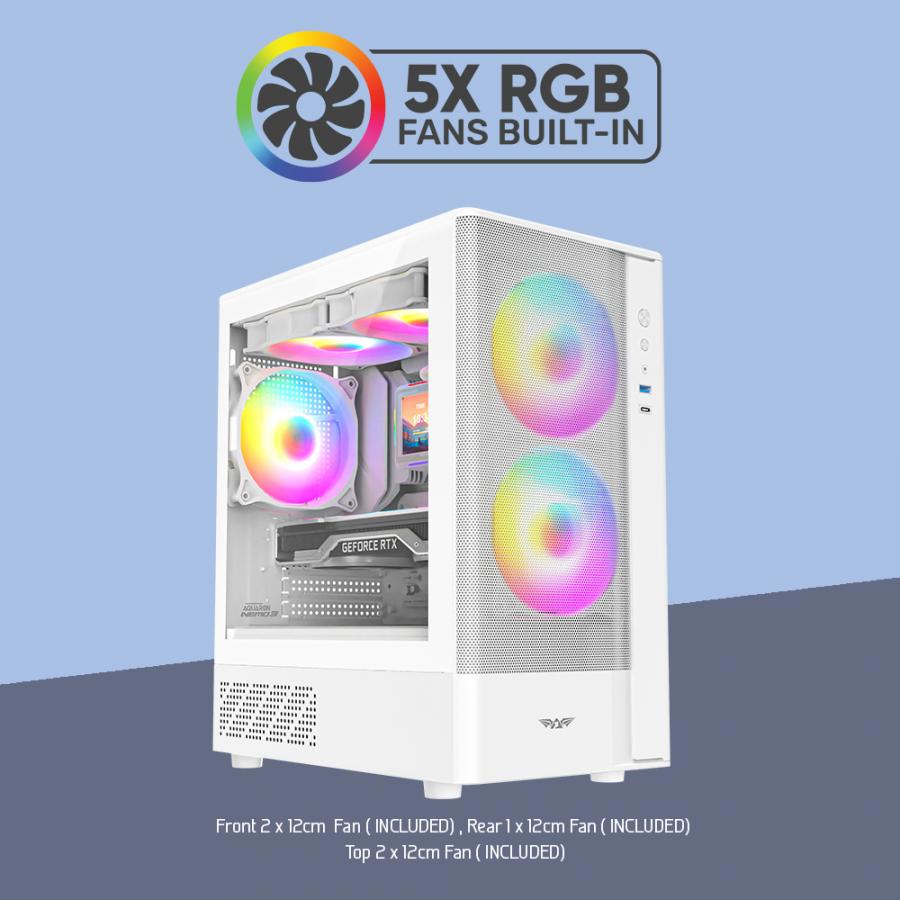 ARMAGGEDDON GAMING PC CASE AQUARON NEMO 3 WHITE