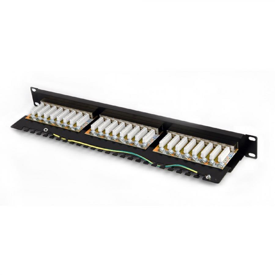 CABLEXPERT CAT6 24 PORT SHIELDED PATCH PANEL 19' 1U BLACK
