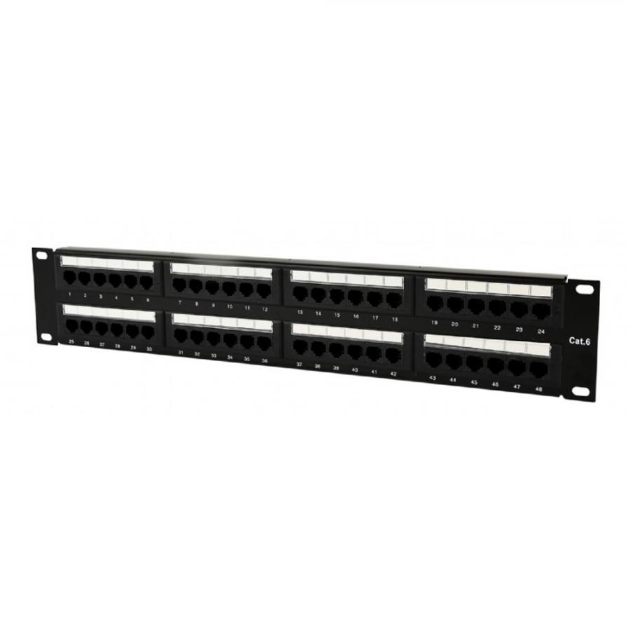 CABLEXPERT CAT.6 48 PORT PATCH PANEL WITH REAR CABLE MANAGEMENT