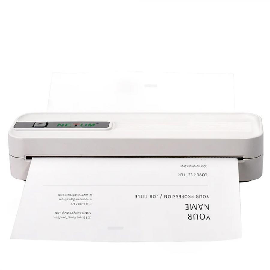 NETUM PORTABLE RECHARGEABLE THERMAL A4 PRINTER P801 WHITE