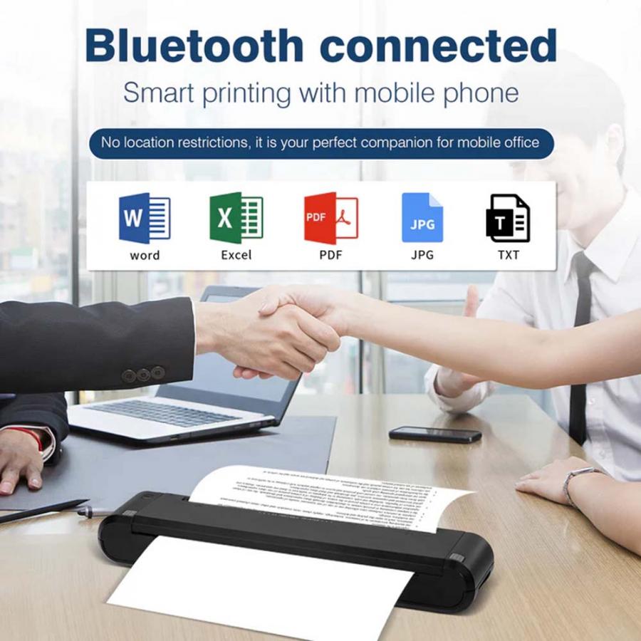 NETUM PORTABLE RECHARGEABLE THERMAL A4 PRINTER P808 BLACK