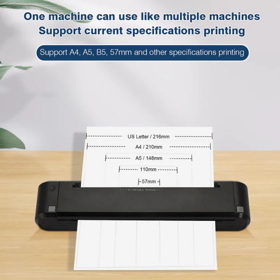 NETUM PORTABLE RECHARGEABLE THERMAL A4 PRINTER P808 BLACK