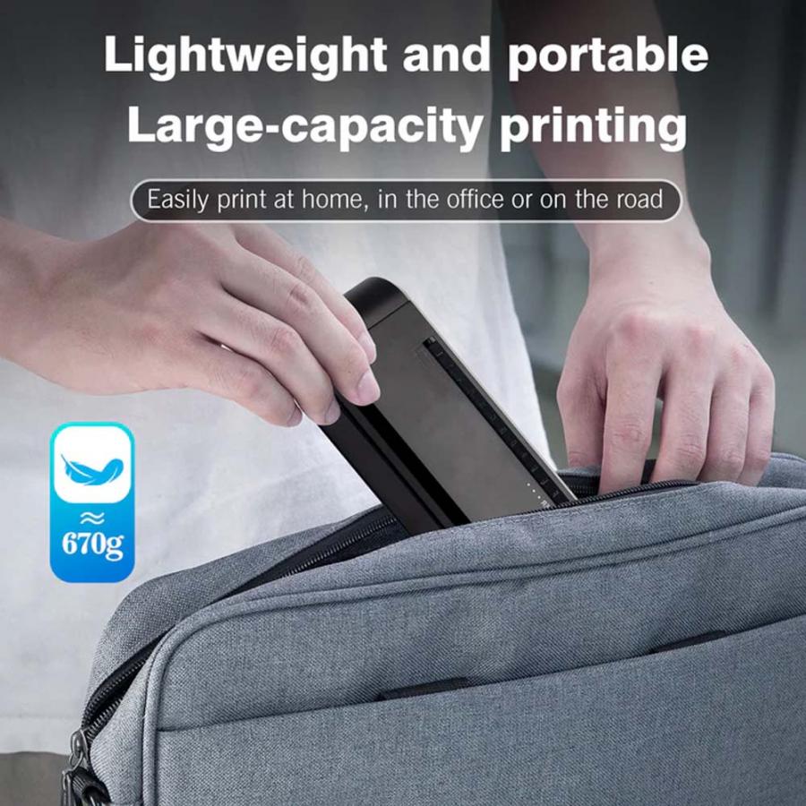 NETUM PORTABLE RECHARGEABLE THERMAL A4 PRINTER P808 BLACK