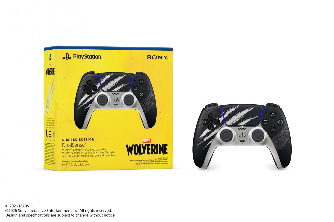 Sony Dualsense Marvel Wolverine Adamantium PS5 