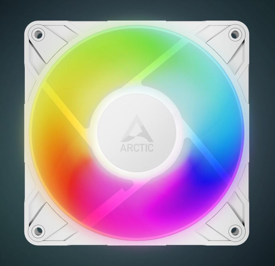 Arctic P12 Pro A-RGB (White)  - 3 Pack - PWM 120mm Case Fan Value Pack - max 3000 RPM - PWM regulate