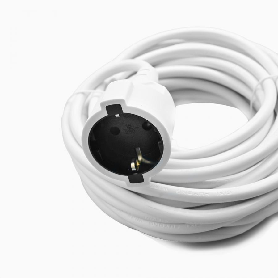 LAMTECH EXTENSION CORD WITH CHILDREN PROTECTION 10M WHITE