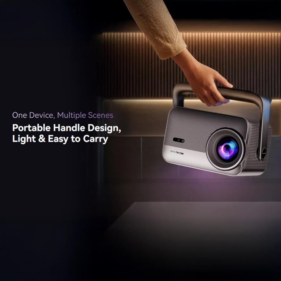 BLACKVIEW WIFI BT PROJECTOR 1000 ANSI LUMENS HDR10 1080P SPACE SILVER