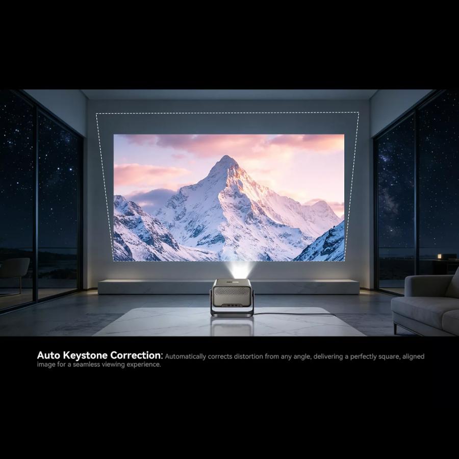 BLACKVIEW WIFI BT PROJECTOR 1000 ANSI LUMENS HDR10 1080P SPACE SILVER