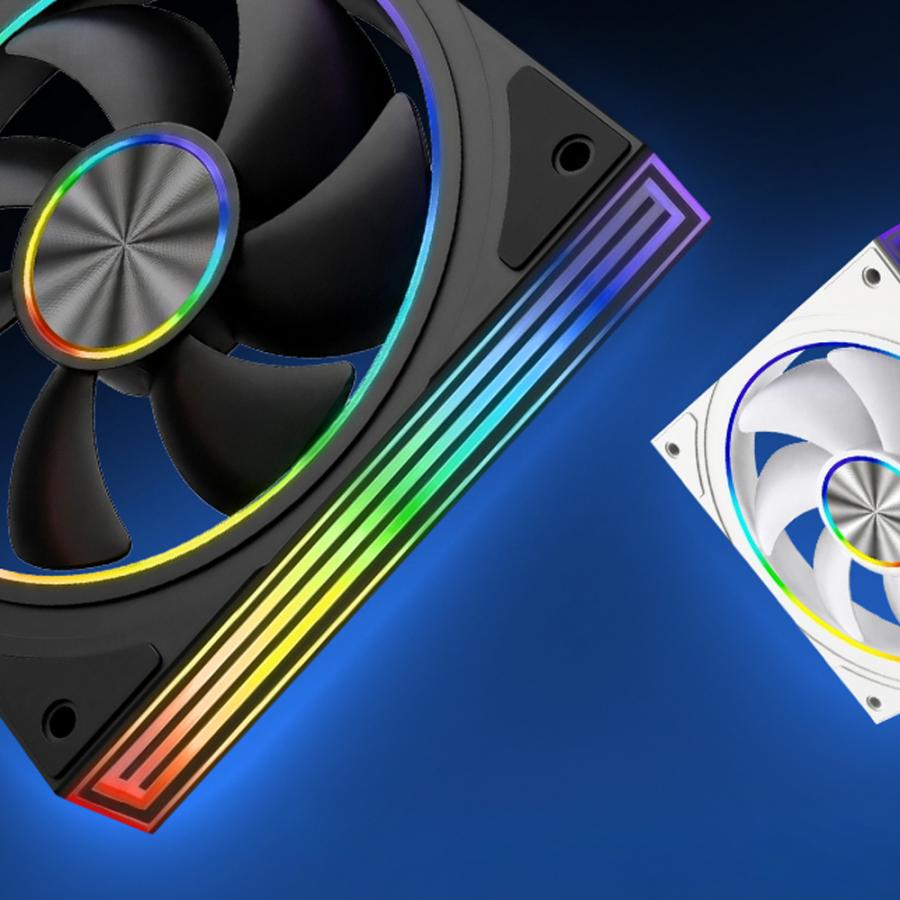 ARMAGGEDDON ARGB PC FAN KIT 8000 PWM 120-V REVERSE WHITE