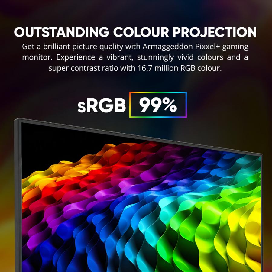 ARMAGGEDDON 32' 2K WQHD MONITOR PIXXEL+ 180HZ AMD FREE SYNC BLACK