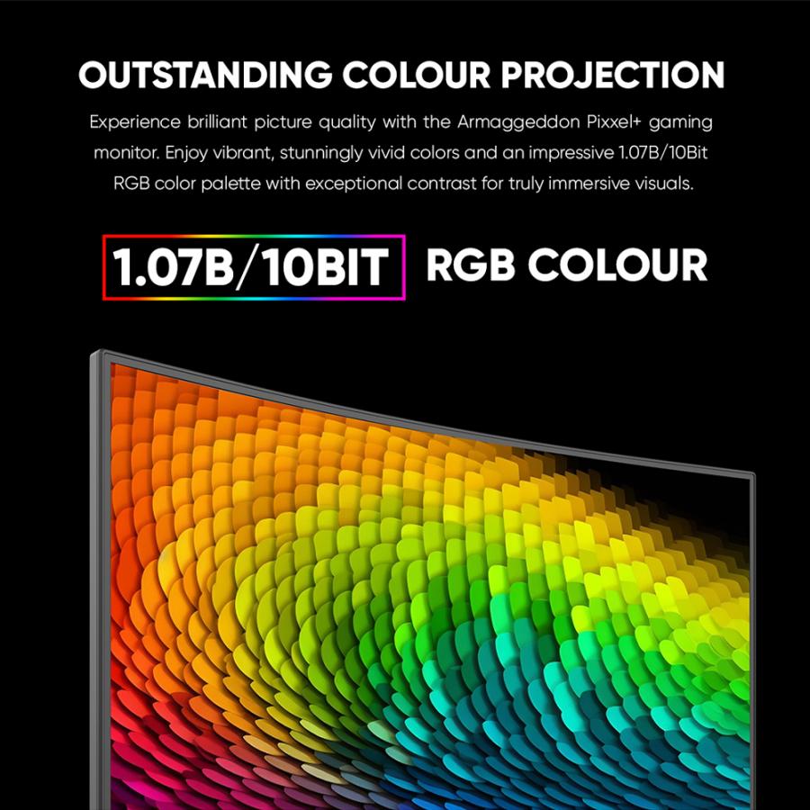 ARMAGGEDDON WQHD CURVED R1500 GAMING MONITOR 31.5' PIXXEL+ 180HZ BLACK