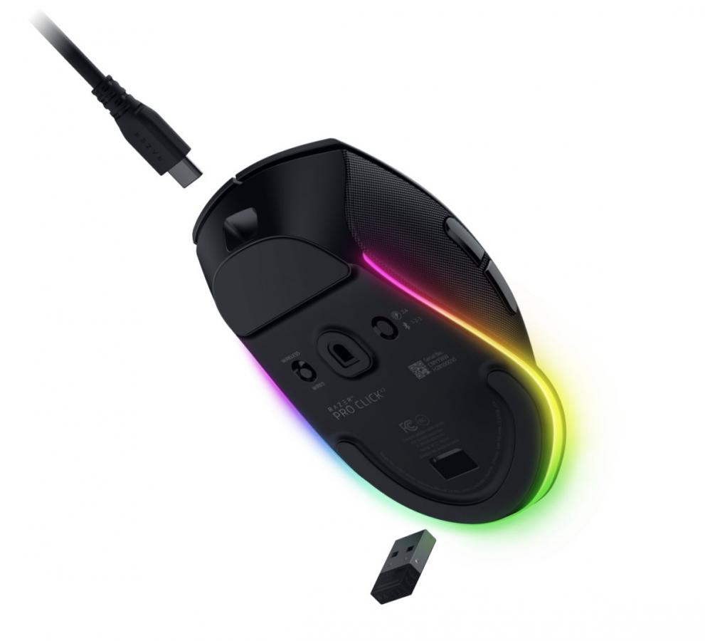 Razer PRO CLICK V2 - Wireless Ergonomic Mouse - ChatGPT AI - RGB Gaming - Long Battery