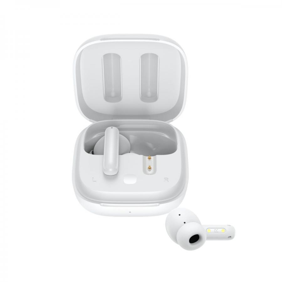 QCY T13 ANC White - TWS 10mm Dynamic Driver, 4-mic 28dB ANC, Bluetooth 5.3, 7hr-30hr, 75ms latency