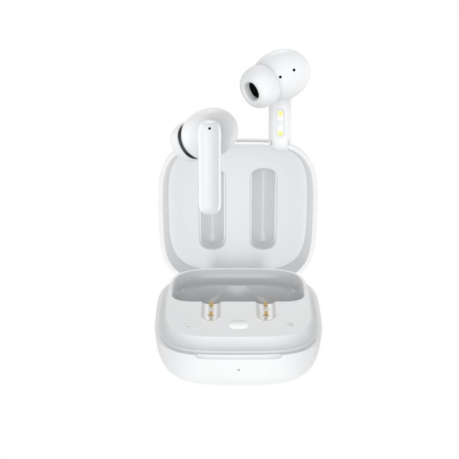QCY T13 ANC White - TWS 10mm Dynamic Driver, 4-mic 28dB ANC, Bluetooth 5.3, 7hr-30hr, 75ms latency