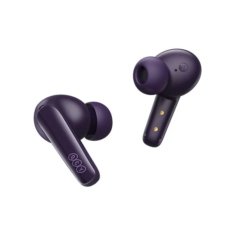 QCY T13X TWS Purple - 30 hour battery True Wireless in-ear earbuds Quick Charge 380mAh Gaming 0,068s